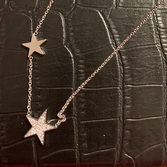 Michael Kors Jewelry - Michael Kors Silver Double Star Pendant Necklace